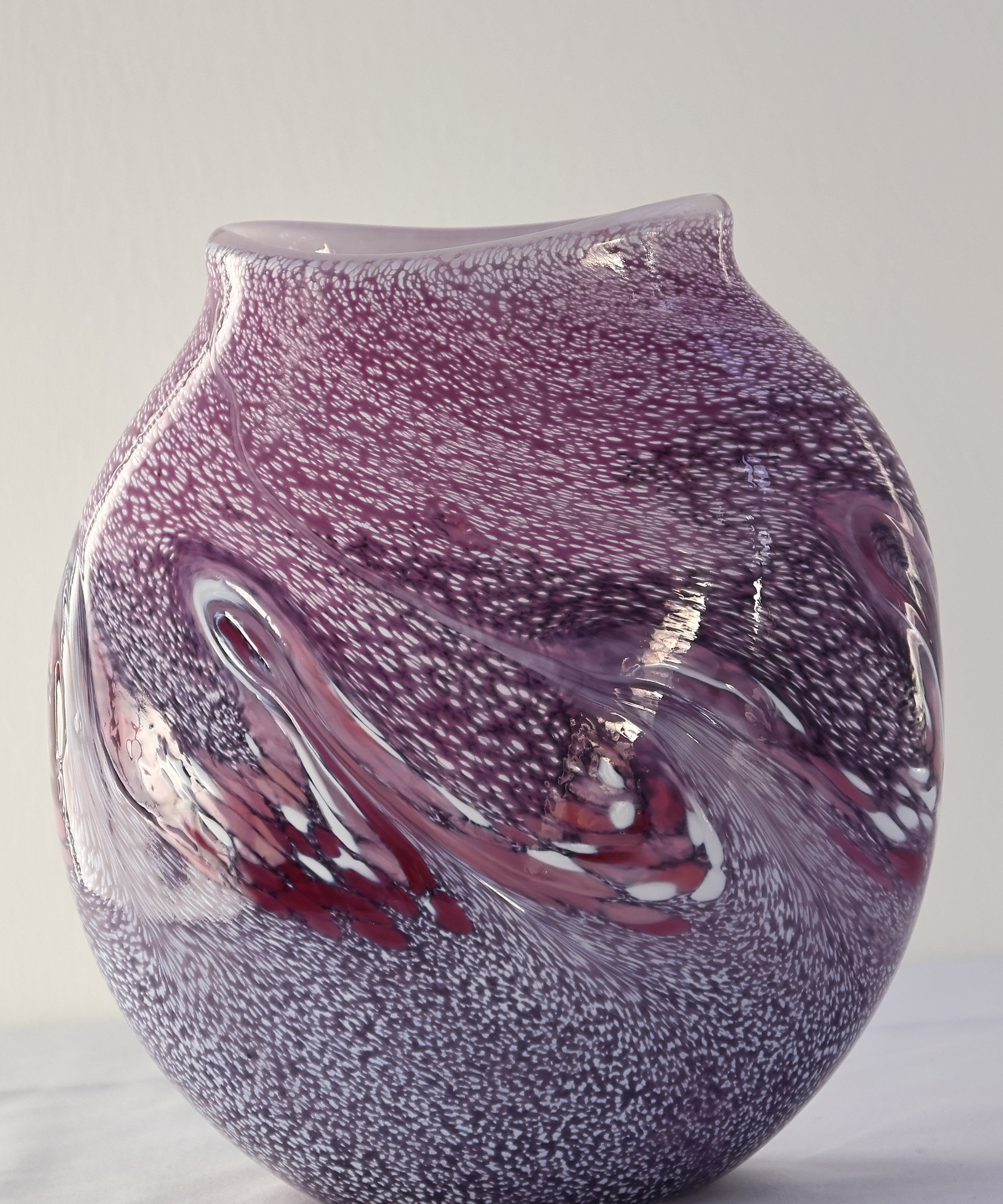 Flat Pink and Purple Vase