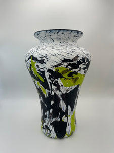 White, Black and Green Vase