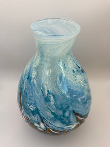 Blue landscape vase multi colour base