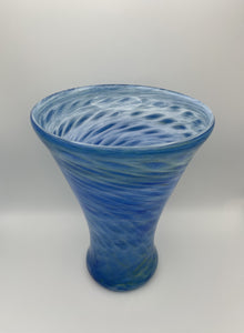 Blue, white with a tinge of green vase