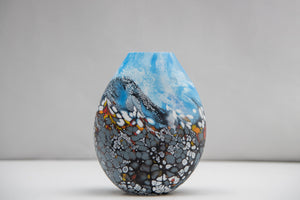 Vase with Blue and Grey