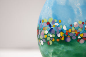 Detail of the colours on the vase