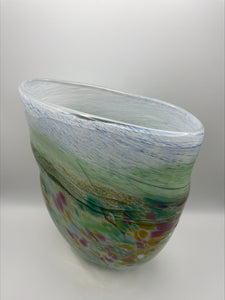 Spring Colours - Green, Blue, Pink, Blue, Yellow and Brown Vase