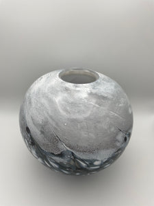 White, black and grey vase