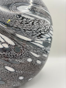 Dark Grey, Light Grey and White Landscape Vase