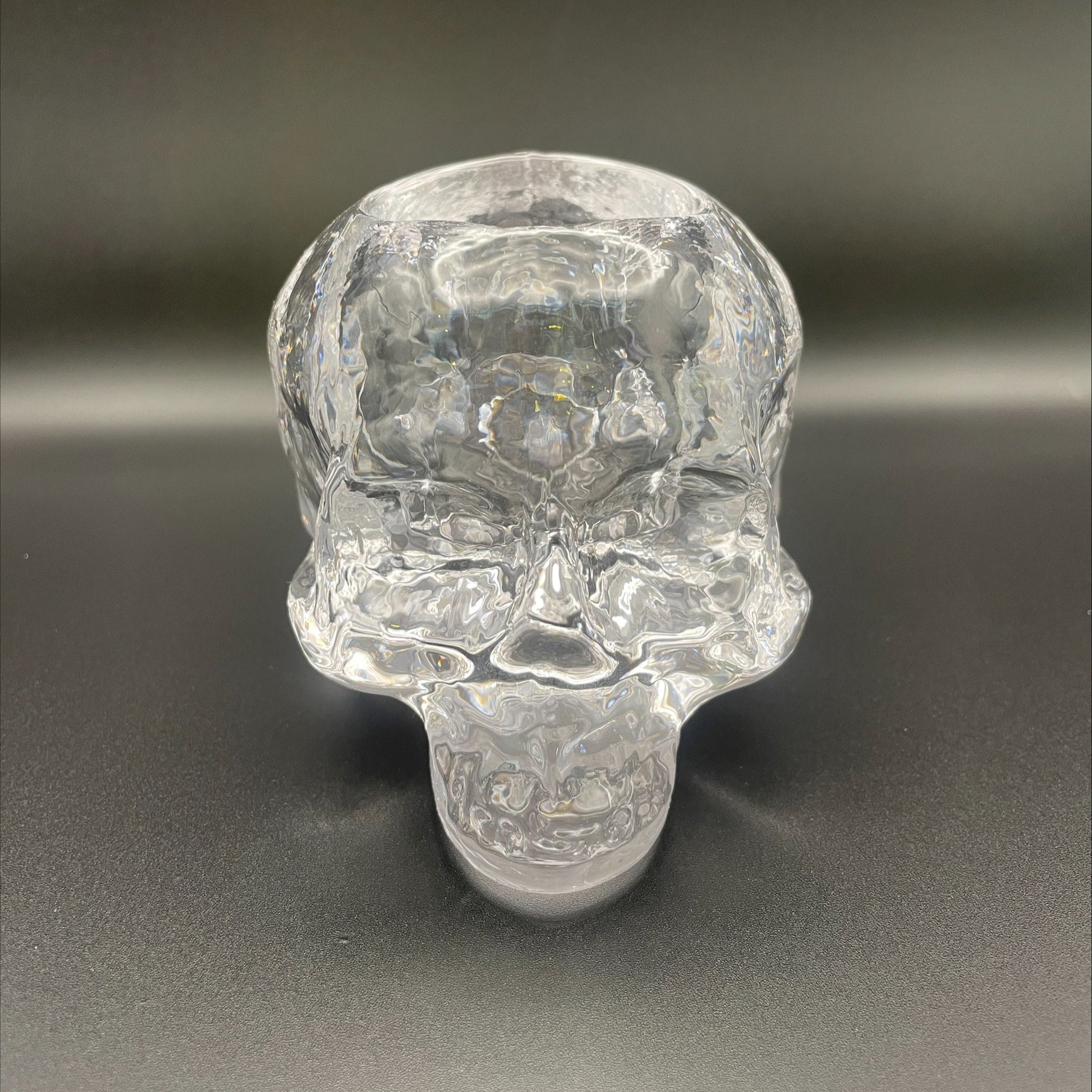 Kosta Boda Still Life Skull Votive Clear