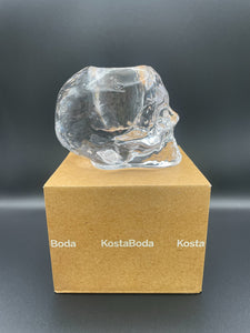 Kosta Boda Still Life Skull Votive Clear