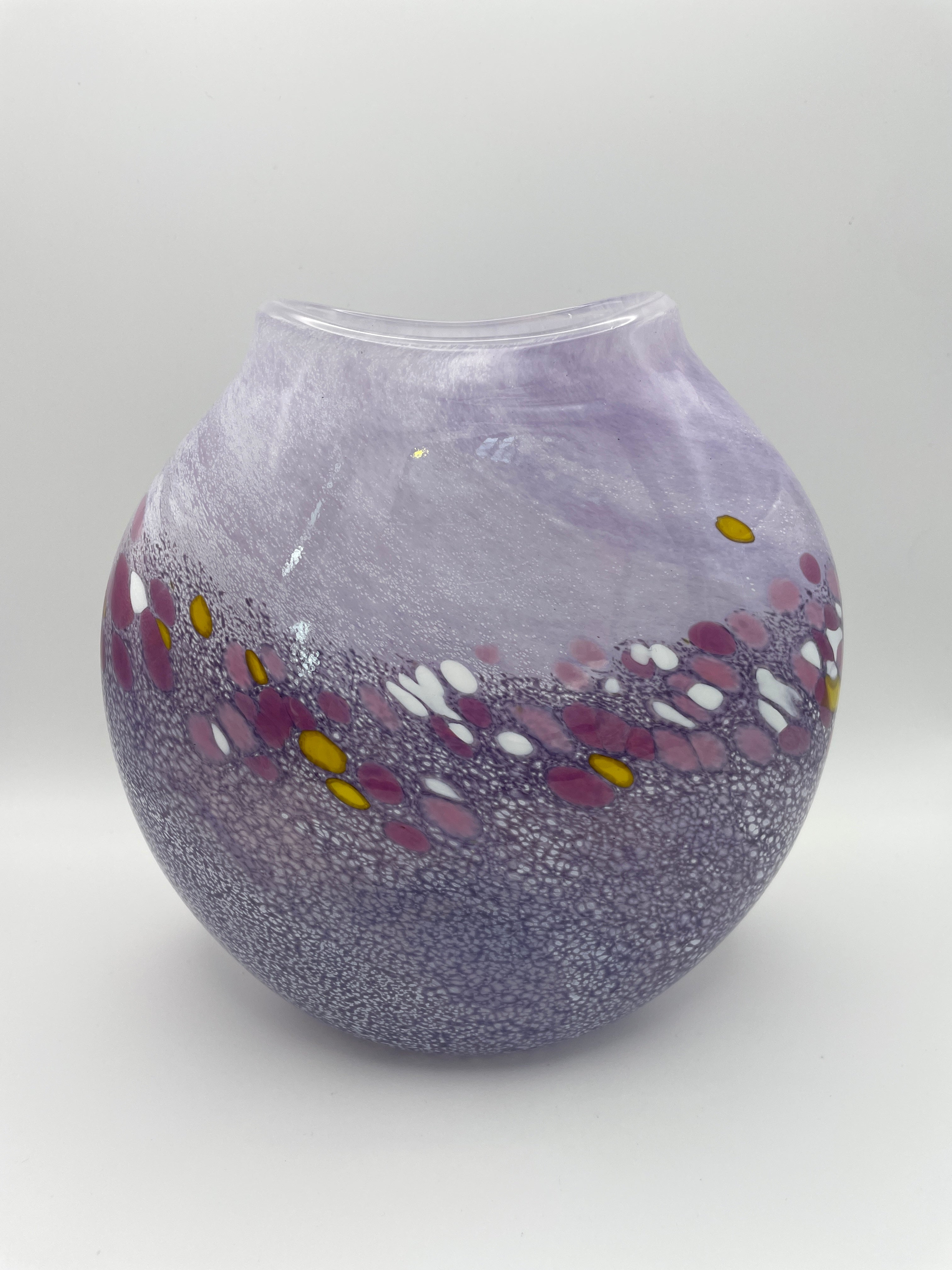 Lilac, White & Yellow Landscape Vase