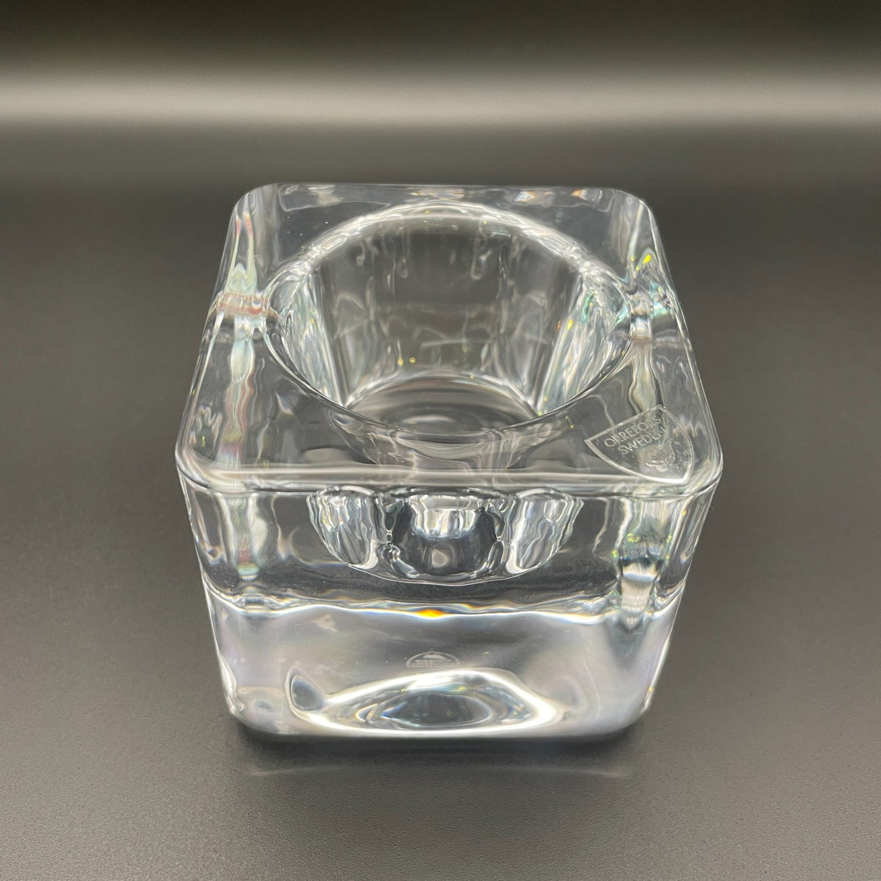 Orrefors Ice Cube Votive Clear