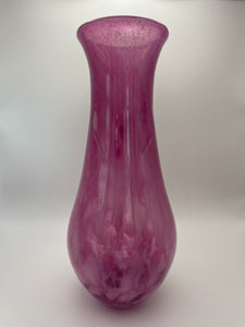 Pink blended vase with white dots