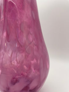 Pink blended vase with white dots