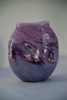Flat Pink and Purple Vase
