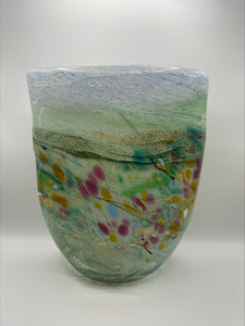 Spring Colours - Green, Blue, Pink, Blue, Yellow and Brown Vase