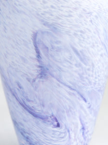 White Vase with Pale Purple Details
