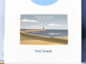 Roker Pier Tea Towel
