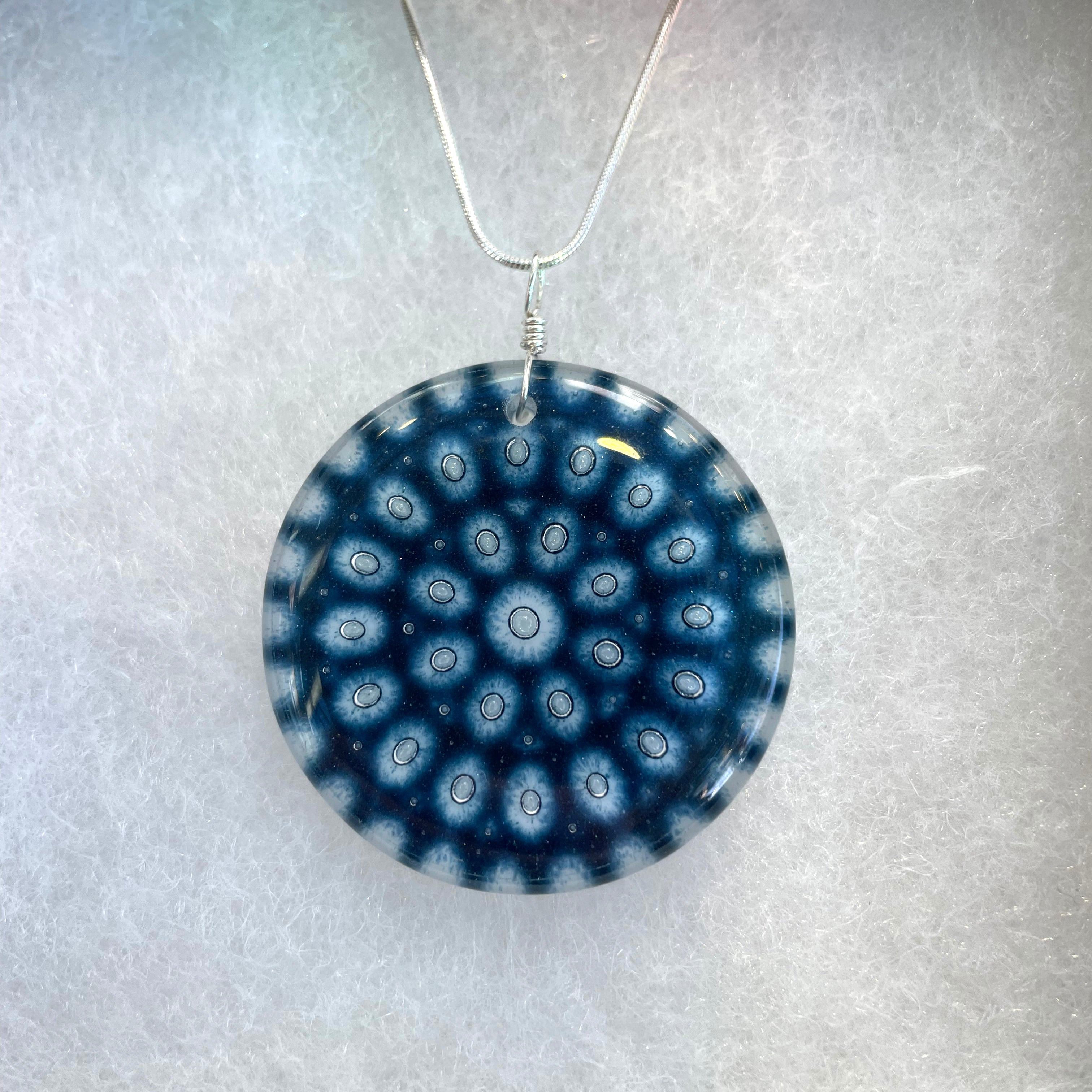 Jade Tapson - Printed Dark Blue Pendant
