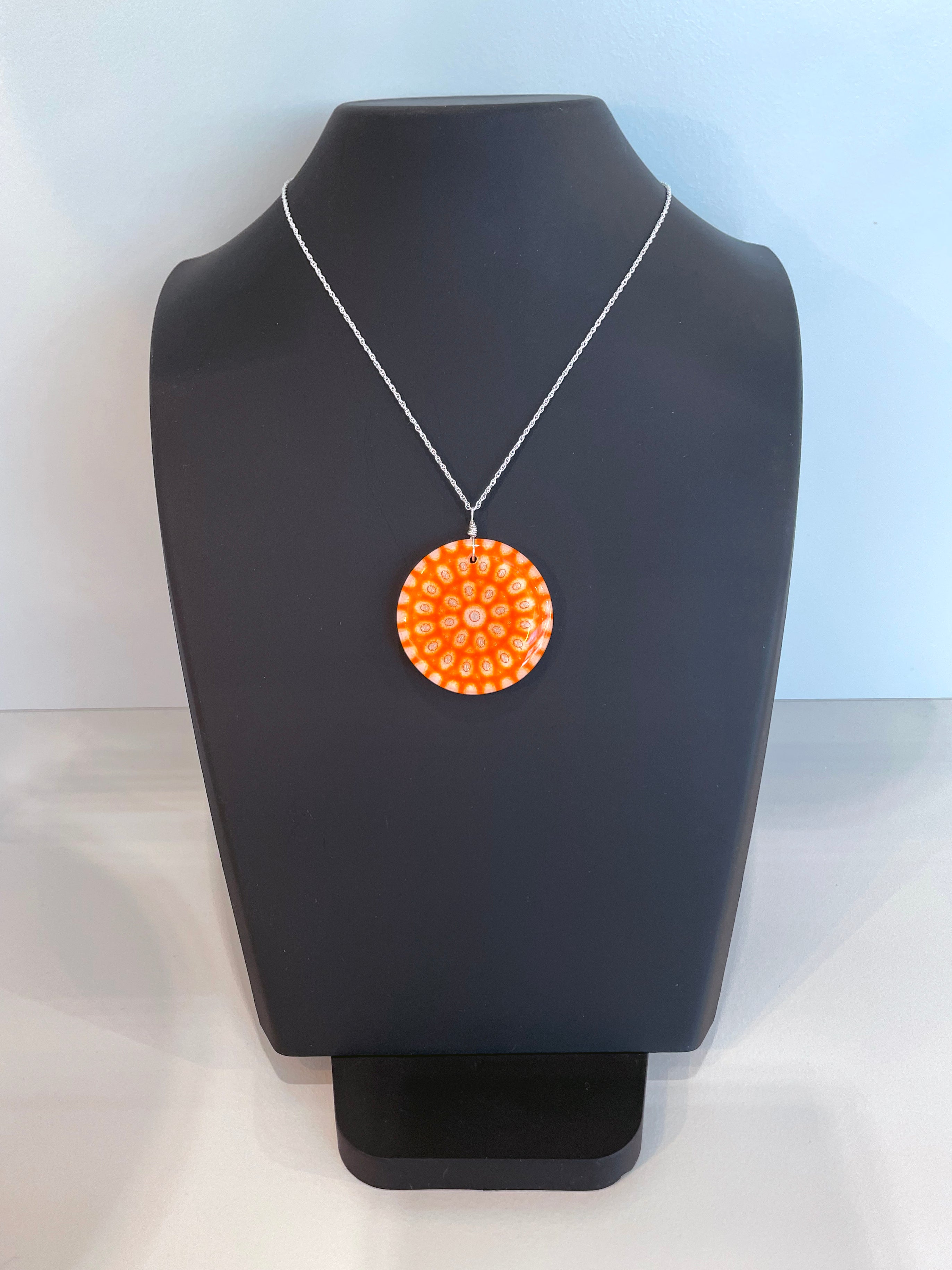 Jade Tapson - Printed Orange Pendant