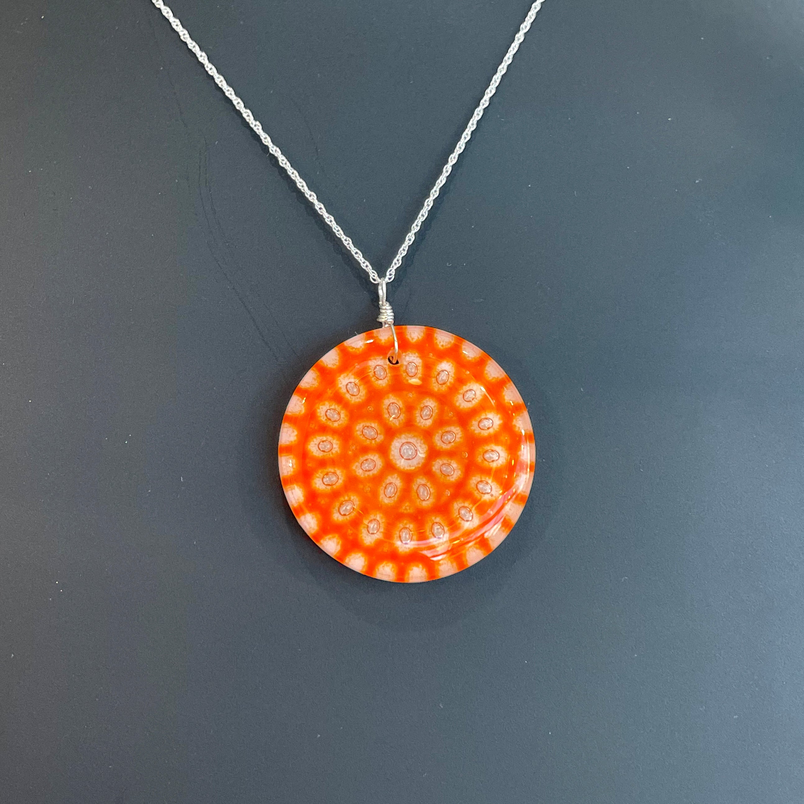 Jade Tapson - Printed Orange Pendant